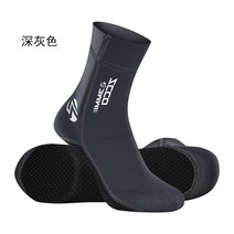 다이빙 양말 방한 3mm 컷아이스 안티 선 미끄럼 방지 스노클링 풋 앵클보 커버는 속건 비치 양말을 더합니다, 짙은 회색