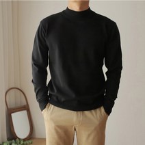 남자 데일리 루즈핏 캐시미어 커플 하프넥 니트 5컬러