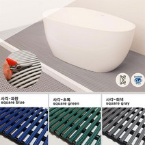건식화장실 욕실바닥 미끄럼방지 물빠짐 롤매트 6M 실외 매장 업소용, 파랑