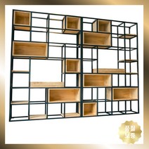 공간 분리 가벽 파티션 오픈형 책장 대형 선반, 300x25x210