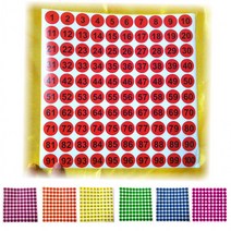 7종 100넘버링 스티커 3466B 100pcs 1매 번호스티커 다꾸, 3466B-5 오렌지100p
