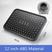 샤워기대형 유량 슈퍼차지 레인폴 샤워 헤드 욕실 수도꼭지 교체 부품 가정용 호텔 액세서리, 02 Gray