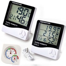 (건전지 포함)디지털 대화면 온습도계 온도계 탕온도계 습도계 아날로그 욕실 육추기 병아리 오리 계란, 디지털 HTC-1, 디지털 HTC-1