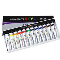 [달팽이 보금자리] 로사 크레프트 스타일컬러 아크릴물감 20ml 12색 832EA, 달팽이 보금자리 본상품선택