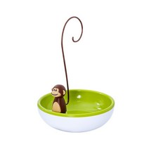 RONGYUAN 바나나 받침대 귀여운 원숭이 접시 바나나 포도 과일 접시 대야 받침대 창의 주방 신선도 유지 바나나걸이, U63 - 원숭이 과일 쟁반