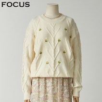 포커스 노랑꽃자수니트 FBS2A7PKT0122