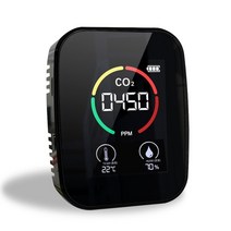 실내 공기 질 측정 다기능 5 in1 CO2 미터 디지털 이산화탄소 USB 공기 HCHO 감지기 가스 분석기 온도 습도 품질 모니터, 협력사, 1-3 in 1 블랙