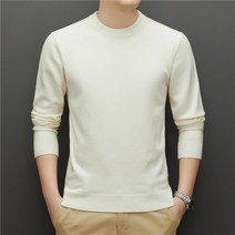 남자 클래식 스타일 두꺼운 라운드 넥 스웨터 비즈니스 캐주얼 니트 풀오버 남성 의류 블랙 레드 화이트 가을 겨울
