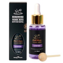 허브모아 우드미니 차량용 디퓨저 방향제 송풍구 클립형, 1개, 리필 라벤더 50ml