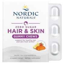 Nordic Naturals 제로 슈가 비오틴 헤어&스킨 젤리형 27개입