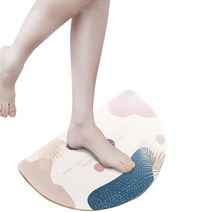 Buychoo 규조토 반원 모양 발매트 4535, 골드 리프