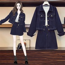 L.HOUSE STORE봄 가을 여성 투피스 청자켓 데님 점퍼 미니 스커트 스커트 플리츠스커트 니트스커트 여자청바지