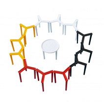 대용량 피자 박스 고정 삼발이 플라스틱 뚜껑 눌림 방지, 삼각형 100개 옐로우