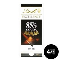 린트 엑설런스 다크 85프로 초콜릿 100g x 4개, 기본상품