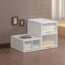 창신리빙 화인 화이트 스텝 서랍박스 40(1호1단), 1개