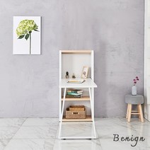 비나인 benign 철재 프레임 5단 책상세트 3colors 학생책상 일체형책상 H형 책상, 메이플화이트
