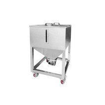 깔대기 홀 호퍼 대구경 농장 스테인레스 소분기 사각, 25KG 정사각형 호퍼