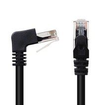 NEXTLINK-UL42 CAT.6 UTP 한쪽 하향 꺽임 랜케이블 3m/한쪽 아래쪽 90도 꺽임형/기가비트 1Gbps 속도/UL인증/인터넷 케이블/랜선/26AWG/크로스 필러