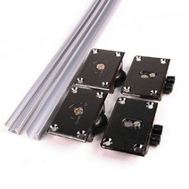 가구용호차 호차 레일 세트 슬라이딩 도어 로라 롤러 미닫이문 슬라이딩도어 로라부속 30KG 이하용 KSL902