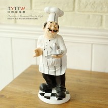 요리사 미니어처 인형 개업 선물 레스토랑 카페 장식 소품, 커피 서빙 요리사