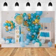 포토월 신생아 사진 배경 첫 번째 생일 파티 장식 소녀 남아 풍선 텐트 인테리어 Ph, Vinyl 60x40cm+NLX02146
