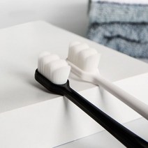 부드러운 칫솔 만모 잇몸 보호 케어 초 미세모칫솔, 블랙10개