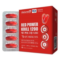 건강을더하다 레드파워 크릴 1200 넵튠사 선상가공 FDA GRAS 남극 크릴오일 인지질, 30캡슐, 1200mg