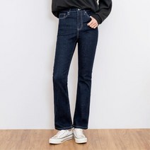 키작녀 진청 하이웨이스트 부츠컷청바지 날씬핏 롱다리 20대여자 출근