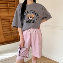 네쥬 여성 봄 여름 오버핏 박스티 프린팅 반팔 티셔츠