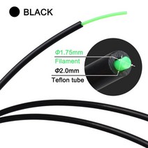 3D 프린터 핫엔드 부품 PTFE 튜브 테플론토 파이프 보우덴 압출기 커터 및 케이블 타이 포함 화이트 블랙 1.75mm ID2mm OD4mm 1M 2M, [03] 2M PTFE with Cutter, [04] Black