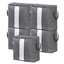생활전문 패브릭 이불정리함, 그레이, 세로형 65L_3+2, 5개