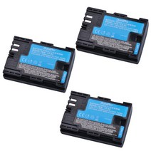 DuraPro LP-E6 LP-E6N LP E6 충전식 배터리 Canon EOS 5D Mark II III 5DS R 6D 7D 70D 80D 90D XC10 용 일본 셀로 제작, 03 3 Battery