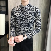 레오파드 셔츠 하늘비즈 A31 T021L067