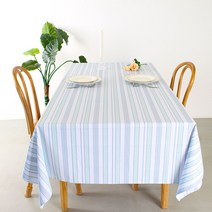 두홈 김치국물 방지 야외 방수식탁보 야외테이블보 야외식탁보 캠핑 피크닉테이블보 러너, 블루라임, 6인 130x200cm 식탁보