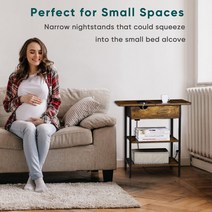 EasyCom 충전 스테이션이 있는 엔드 테이블 USB 포트 및 콘센트가 있.. 정품보장