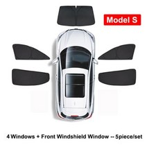 테슬라 모델 3 Y X S 2023 용 프라이버시 썬 쉐이드 자동차 사이드 윈도우 차양 지, MS 4 Sides1front
