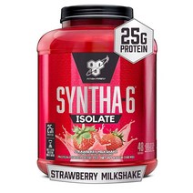 BSN 신타-6 아이솔레이트 프로틴 파우더 48회 분 유청단백질, Strawberry Milkshake, 24 Servings (Pack of 1)