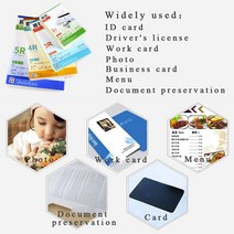 라미네이팅 필름 투명 시트 EVA 본드 사진 용지 파일 카드 그림 라미네이션 바인딩 3 quot5quot 6 quot7quot 8 quot10quot A4, [01] 3inch 7mic 100pcs