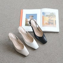올리 고퀄리티 셀비노 스퀘어 쿠션 슬링백 힐 8cm 225~255mm 빅사이즈 국내생산