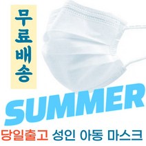 성인 소형 대형 비말차단 보건용 여름용 어린이 부직포 향균 방역 일회용 덴말 면 마스크 50매, 성인용 화이트 1박스(50매)