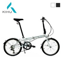 키후 런 D6 접이식 미니벨로 자전거 완조립, 화이트(구동계세팅배송)