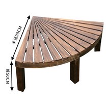 베란다데크 세탁실 화장실 방부목 고급스런디자인 마루 건식화장실 야외 부식 방지 나무 바닥 발코니 테라스, 001㎡, 가리비길이90x너비90x높이50cm탄화색상