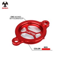 오토바이 CNC 알루미늄 엔진 레드 오일 필터 캡 커버 혼다 CRF 450R CRF 450RX 2017 2018 2019 2020 오프로드 먼지 자전거