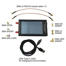 1.5GHz NanoVNA-F VNA HF 벡터 네트워크 안테나 분석기 + 4.3 인치 IPS LCD 금속 케이스 5000mAh 배터리, 한개옵션0