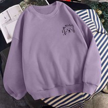 TUTU FEEL 다양한사이즈 크루넥 데일리 프린팅 여성 맨투맨 긴팔 티셔츠