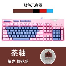 ROG 색상여성 생전 경주게임 유선 기계식 게이밍키보드, 기본, C01-공식모델, T02-빛을 비추다 체리블라썸(갈축)국내상품