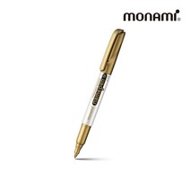 모나미 네임펜M 화이트 골드 실버 유성마카 1.7mm, 네임펜M_1자루_골드