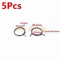 5Pcs 도어 핸들 스프링 내부 레버 노브 래치 교체 코일 비틀림 수리 용, 16 1.5x28.6x8.5mm