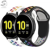 수나르 핏빗 버사1 Fitbit Versa 호환 스마트워치 레인보우 스포츠 실리콘 스트랩 시계줄, 선택완료, 핏빗버사1(22)/saw924 핑크