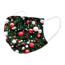 여성용 크리스마스 마스크 성인용 범용 일회용 크리스마스 패션 프린트 머리띠 마스크 10 개 신제품, COTTON, A
